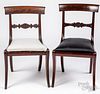 Two similar Pennsylvania Classical dining chairs