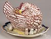 Faience chicken and chicks tureen, 19th c.