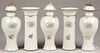 Chinese export porcelain five piece garniture set