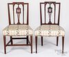 Pair of New York Federal mahogany dining chairs