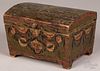 Continental painted pine dome top dresser box