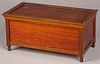 Miniature walnut blanket chest, early 20th c.