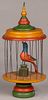 June & Walter Gottshall carved bird in a cage
