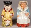 William Machin pottery Punch and Judy toby jugs