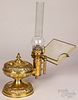 Brass fluid lamp, 19th c.