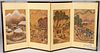 Oriental folding screen and misc. items