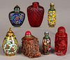 Seven Chinese snuff bottles