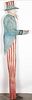 Large painted plywood Uncle Sam cutout, 20th c.