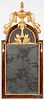 Russian walnut and giltwood looking glass, 18th c.