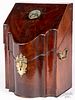 George III mahogany knife box, late 18th c.
