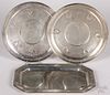 Three sterling silver serving dishes, 46.2 ozt.