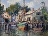 Arthur V. Diehl Oil on Artist Board "Provincetown from the Quary"