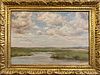 Edmund Henry Garrett Oil on Artist Board "The Inlet", in Prendergast Gold Leaf Frame