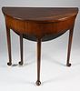 George II Mahogany Lift-top Demilune Card Table, 2nd Quarter of the 18th Century
