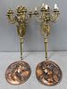 Bronze Sconce and Bronze Relief Lot.