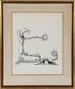 Doris Lubell, Signed Ink Drawing on Paper