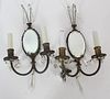 Pair of French Gilt 2-Candelabra Mirror Sconces