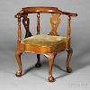 Chippendale Carved Mahogany Roundabout Chair