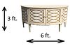 Contemporary Demilune Console / Sideboard Table