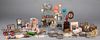 Large group of dollhouse furniture and accessories