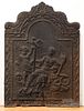 Continental cast iron stove plate, 18th c.