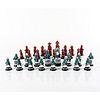 32pc Royal Doulton Burslem Chess Set, Frog & Mouse