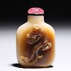 Fine Chinese Carved Jade Snuff Bottle