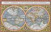Ptolemy & Magini, pub. 1596 - Double Hemisphere Map of the World (Orbis Terrae Compendiosa Descriptio)