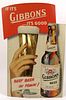 1952 Gibbon's Beer Easel-Back Sign Wilkes-Barre, Pennsylvania