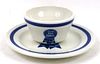 1948 Pabst Blue Ribbon Beer Rice Bowl and Saucer Milwaukee, Wisconsin