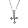 John Hardy Silver Diamond Cross Pendant Necklace