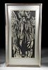 Signed Leonard Baskin Woodcut - "Angel of Death" (1959)