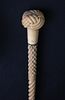 Fine Antique Whale Ivory and Whalebone "Turk's Knot" Walking Stick, mid 19th Century