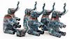 * A Group of Six Chinese Cloisonne Animalier Censers Height 12 inches.