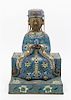 * A Cloisonne Figure of a Scholar Height 18 1/2 inches.