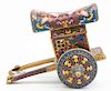 * A Cloisonne Model of a Cart Length 14 1/2 inches.