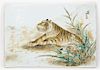 * A Polychrome Enameled Porcelain Plaque POSSIBLY REPUBLIC PERIOD Height 7 x width 10 1/2 inches.