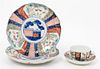 A Group of Japanese Imari Porcelain Table Wares Diameter of largest 8 1/2 inches.