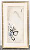 * A Japanese Scroll Height 27 x width 12 1/4 inches.