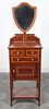 * A Sheraton Style Mahogany Dressing Table Height 59 x width 18 1/2 x depth 13 1/4 inches.