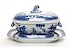 * A Mottahedeh Covered Tureen and Stand Width of stand 16 inches.