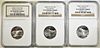 LOT OF 3 NGC PF-70 ULTRA CAMEO STATE QUARTERS: