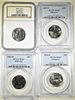 LOT OF 4 GRADED STATE QUARTERS: