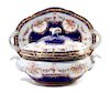 * A Limoges Style Porcelain Tureen with Underplate Width over handles 17 3 /4 inches.