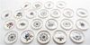 * A Collection of Twenty-Two Royal Worcester Coasters Diameter of coasters 3 1/2 inches.