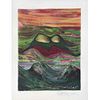 DAVID ALFARO SIQUEIROS, Volcán fosforescente, de la carpeta Mountain Suite, 1969, Firmada, Litografía 46/250, 58 x 48 cm
