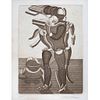 ARNOLD BELKIN, Robot, Firmado Grabado A. P., 21 x 16 cm papel