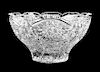* An American Cut Glass Punch Bowl Height 7 1/2 x diameter 12 7/8 inches.