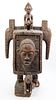 * A Carved Wood Figural Container Height 35 1/2 inches.