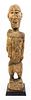 * A Carved Wood Figure Height of figure overall 32 inches.